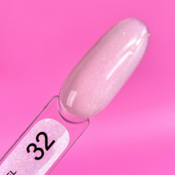 Edlen Water Acrygel Opal №32 - жидкий акрил-гель, розово-бежевый с опаловыми блестками, 9 мл