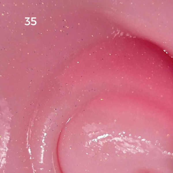 Edlen Water Acrygel Opal №35 - рідкий акрил-гель, ніжно-рожевий з опалими блискітками, 9 мл