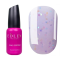 Edlen Water Acrygel Glitter №14 - жидкий акрил-гель, лиловый с разноцветными камифубуками, 9 мл