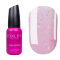 Edlen Water Acrygel Glitter №15 - жидкий акрил-гель, розовый с разноцветными камифубуками, 9 мл