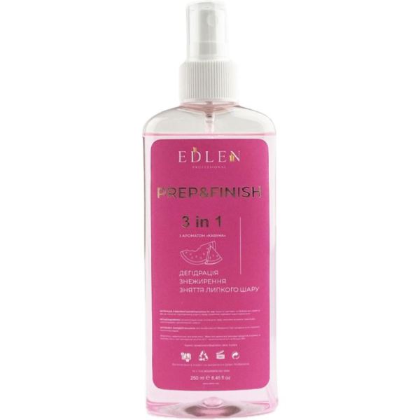 Обезжириватель Edlen Prep&Finish Watermelon, арбуз, 250 мл