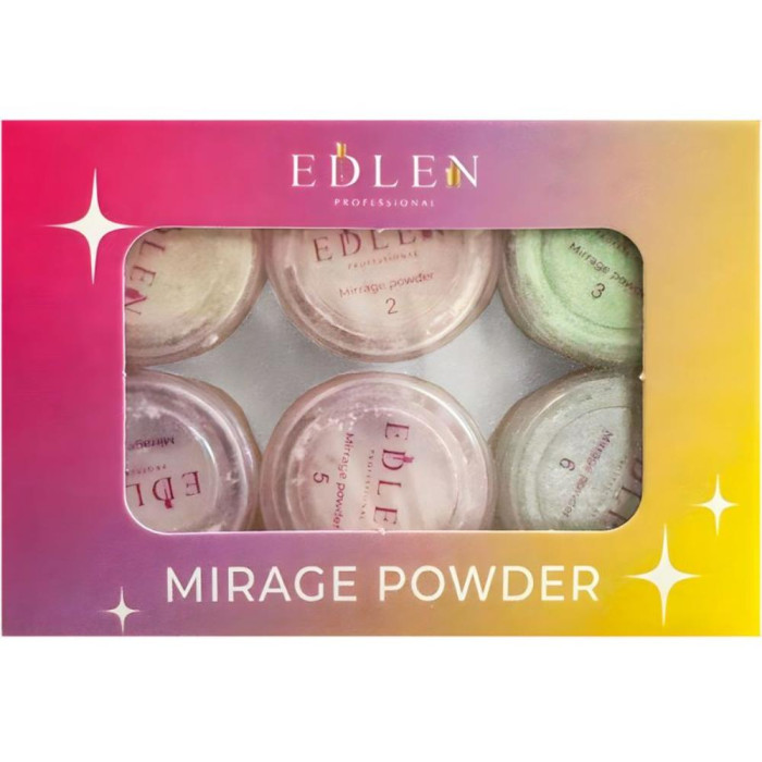 Набір втирок Edlen Mirrage Powder 6 шт.