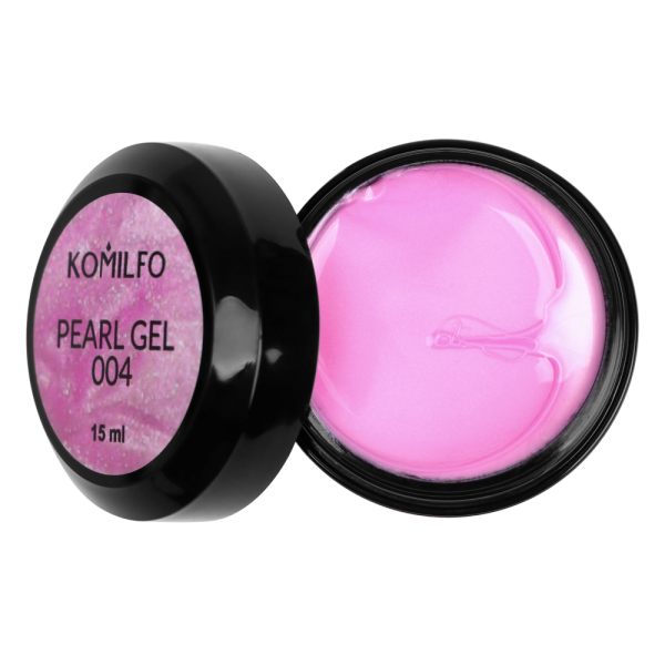Komilfo Pearl Gel №004 - перламутровий гель для зміцнення та дизайну, барбі, 15 мл