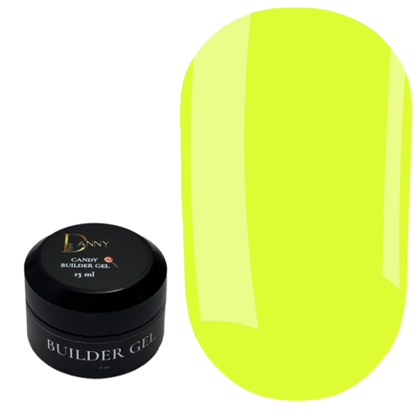 DANNY Candy Builder Gel №09 - конструирующий гель, неоновый желтый, 15 мл