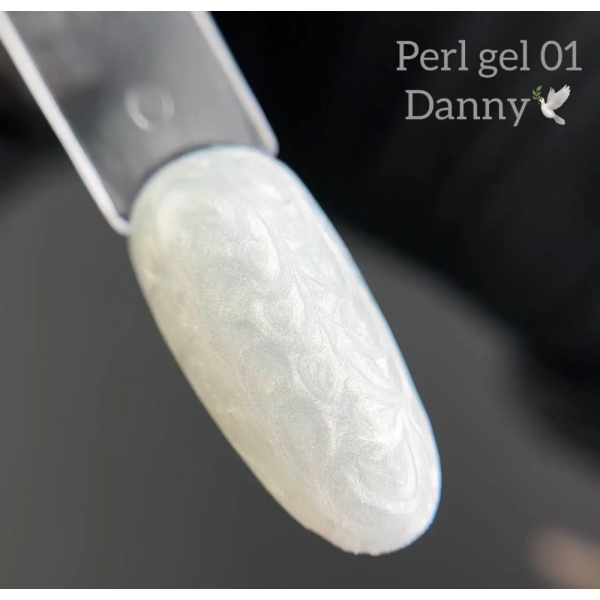 DANNY Pearl Gel №01 - жемчужный гель для декора, белый, 8 мл