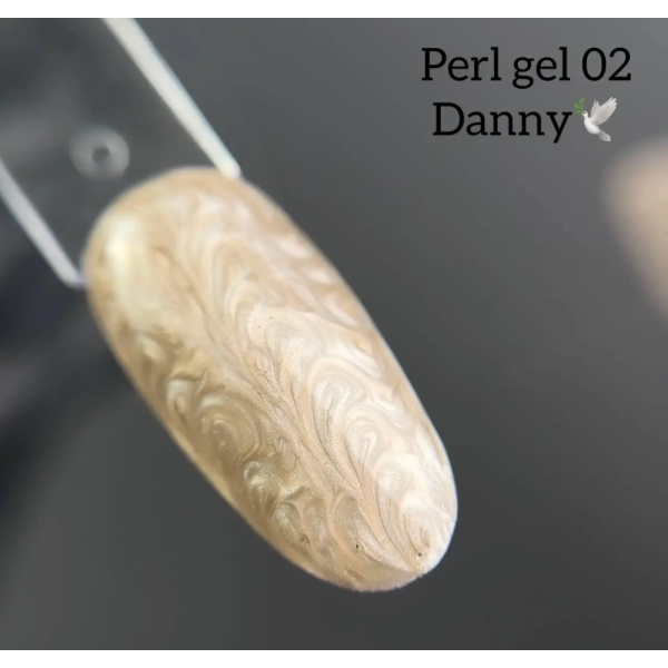 DANNY Pearl Gel №02 - перлинний гель для декору, карамельний, 8 мл