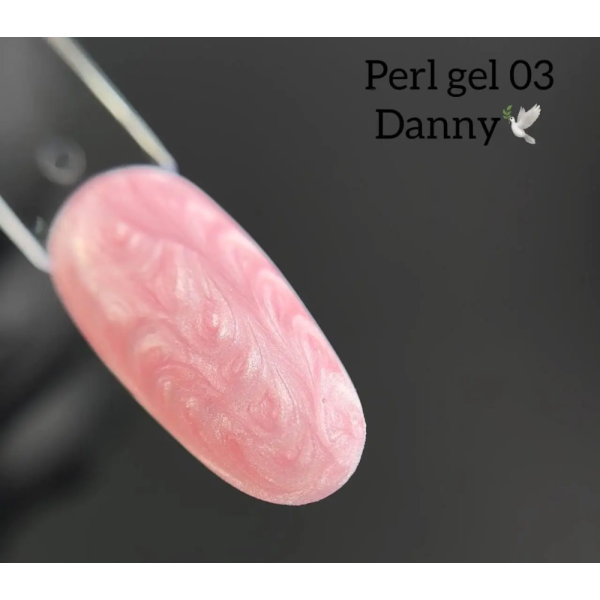 DANNY Pearl Gel №03 - гель перлинний для декору, рожевий, 8 мл