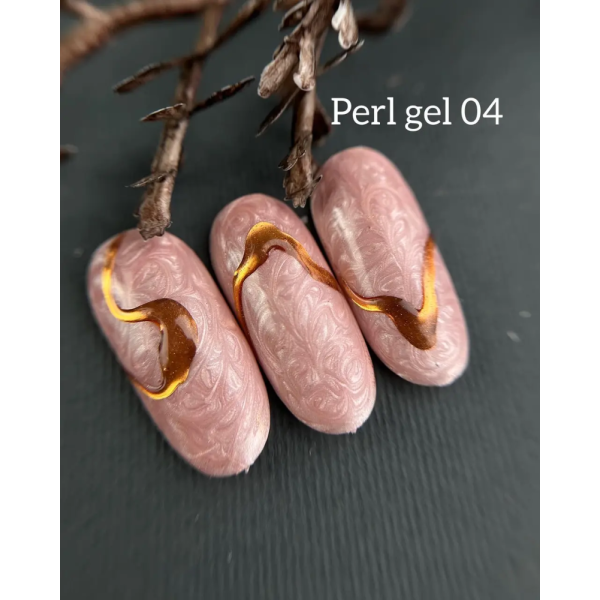 DANNY Pearl Gel №04 - жемчужный гель для декора, нежно-розовый, 8 мл