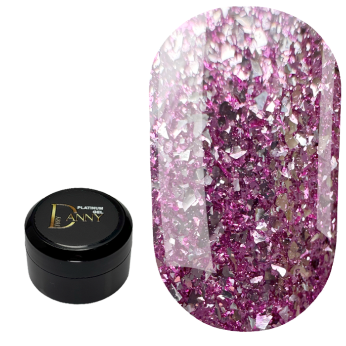 DANNY Platinum Gel №01 - глітерний гель, бузковий, 8 мл