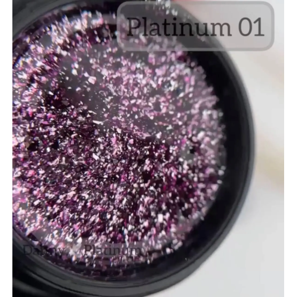 DANNY Platinum Gel №01 - глітерний гель, бузковий, 8 мл