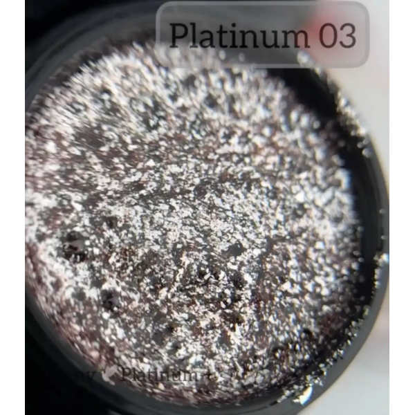 DANNY Platinum Gel №03 - глиттерный гель, розово-серебристый, 8 мл