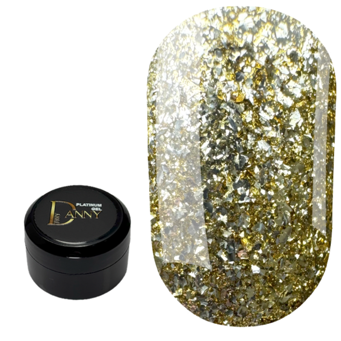 DANNY Platinum Gel №04 - глиттерный гель, золотистый, 8 мл