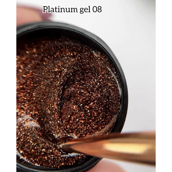 DANNY Platinum Gel №08 - глітерний гель, бронзовий, 8 мл