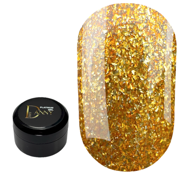DANNY Platinum Gel №09 - глиттерный гель, теплый золотистый, 8 мл
