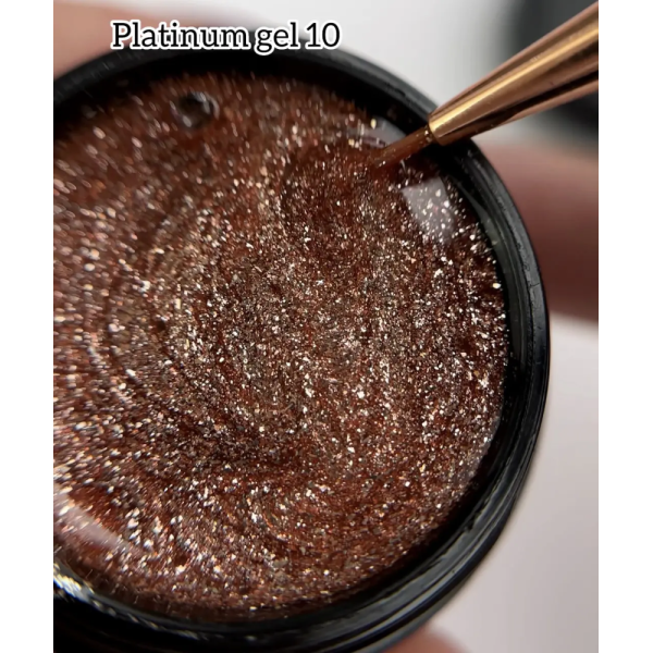 DANNY Platinum Gel №10 - глітерний гель, рожеве золото, 8 мл