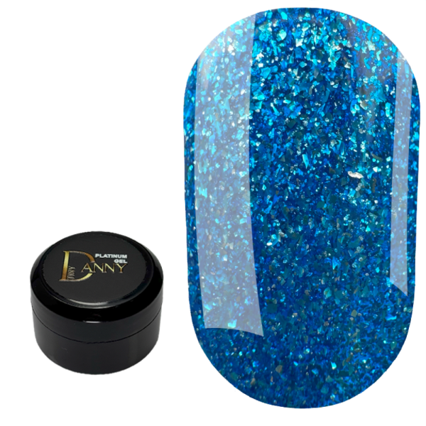 DANNY Platinum Gel №12 - глиттерный гель, синий, 8 мл