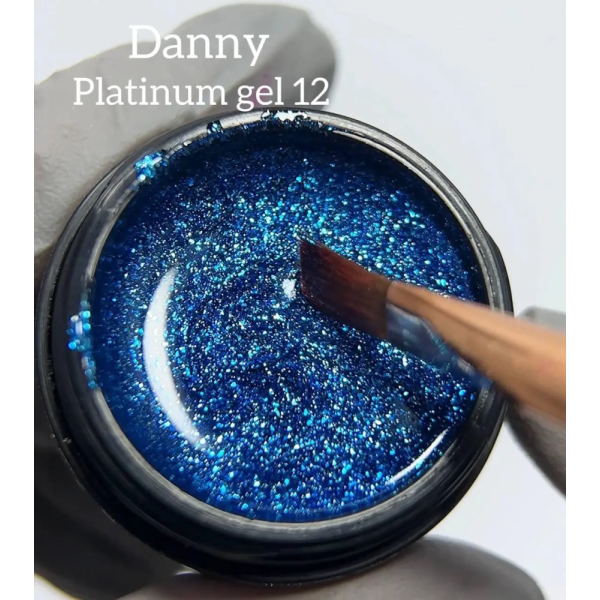 DANNY Platinum Gel №12 - глиттерный гель, синий, 8 мл