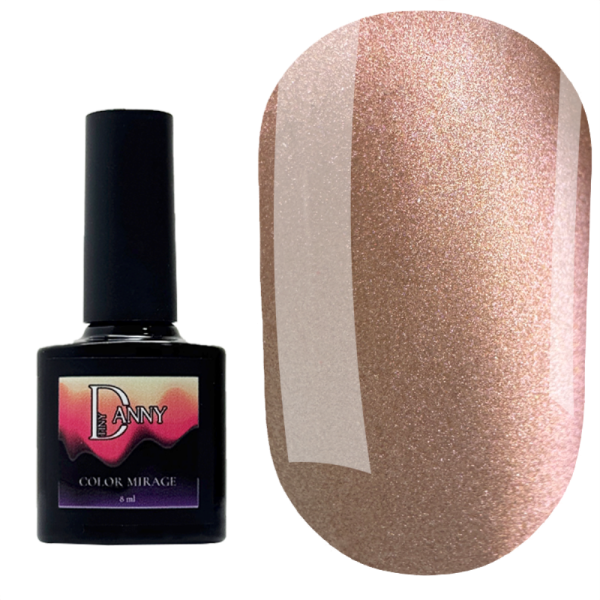 Гель-лак котяче око DANNY Color Mirage Cat Eyes №03, горіхово-рожевий хамелеон, 8 мл