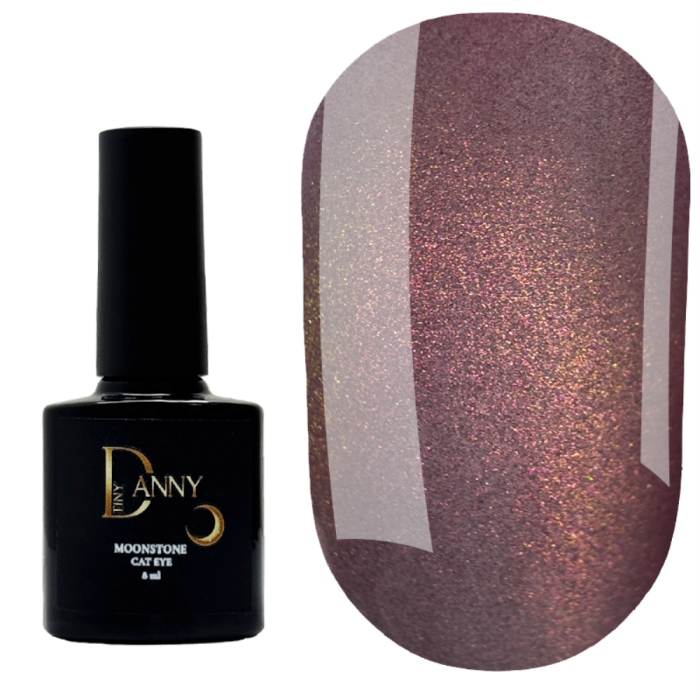 Гель-лак котяче око DANNY Moonstone Cat Eye №01, рубінова бронза, 8 мл