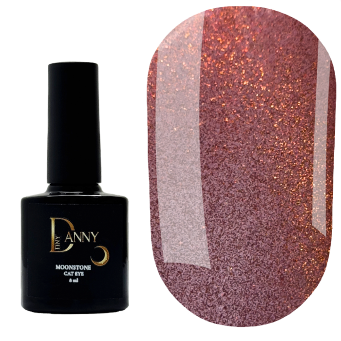 Гель-лак кошачий глаз DANNY Moonstone Cat Eye №04, терракотовое золото, 8 мл