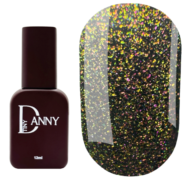 Гель-лак котяче око DANNY Sunshine Cat Eye №01, прозорий із золотистими блискітками, 12 мл