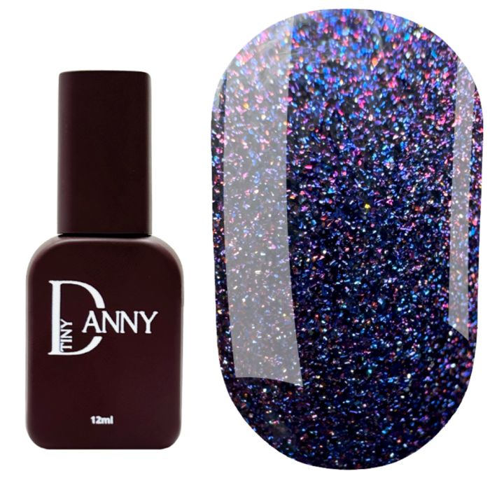 Гель-лак кошачий глаз DANNY Sunshine Cat Eye №03, прозрачный с синими космо блестками, 12 мл