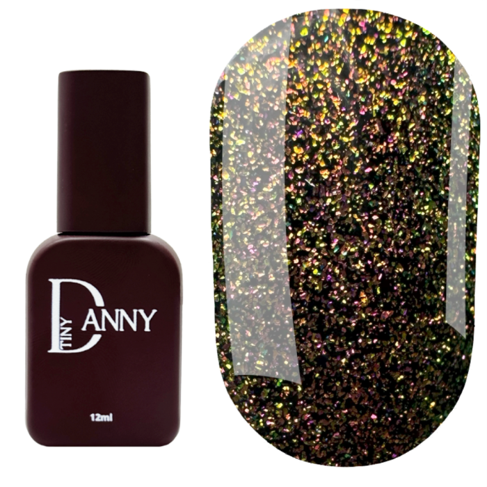 Гель-лак кошачий глаз DANNY Sunshine Cat Eye №06, прозрачный с розово-золотыми блестками, 12 мл