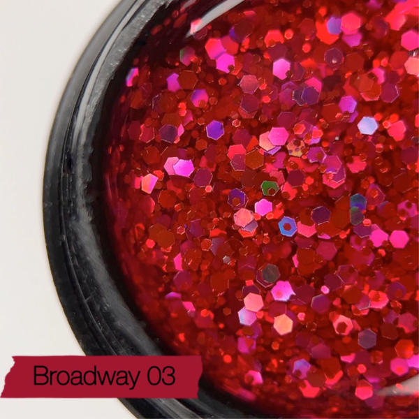 DANNY колекція "Broadway" №03 - глітерний гель, малиновий, 8 мл