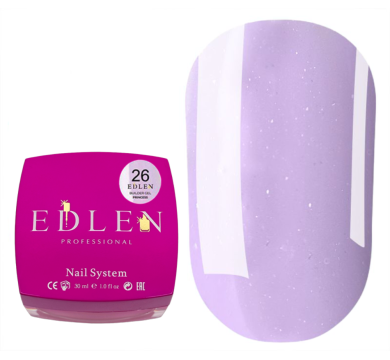 Гель для нарощування Edlen Builder Gel Princess №26, ліловий з мікроблиском, 30 мл