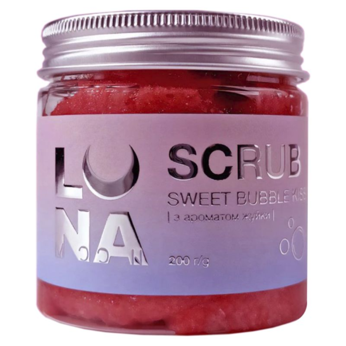 LUNA Scrub Sweet Bubble Kiss - скраб для рук та ніг з ароматом жуйки, 200 мл