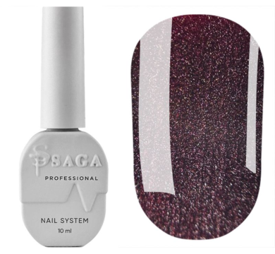 Гель-лак SAGA Professional Love Red №04 котяче око, глибоке винне з легким шиммером, 10 мл