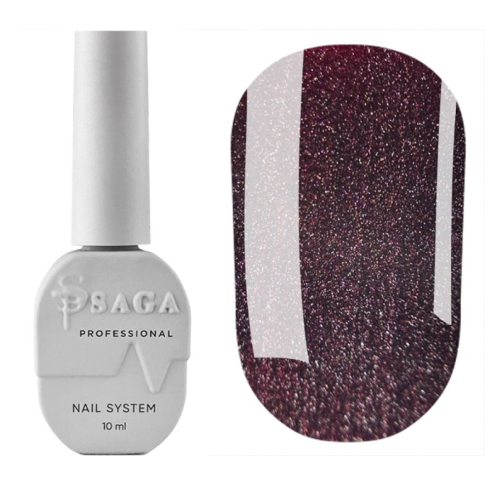 Гель-лак SAGA Professional Love Red №04 кошачий глаз, глубокий винный с легким шиммером, 10 мл