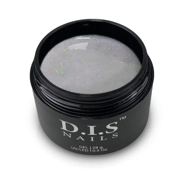 DIS Nails Builder №048 - моделюючий гель, молочний з дрібним шиммером, 28 г