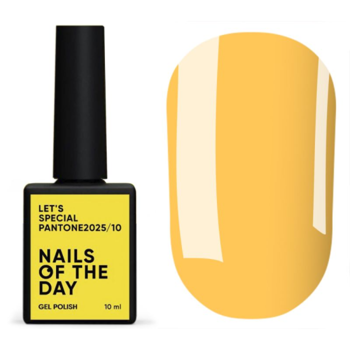 Гель-лак, в один шар NAILSOFTHEDAY Let’s Special Pantone2025 № 10, сонячний жовтий, 10 мл