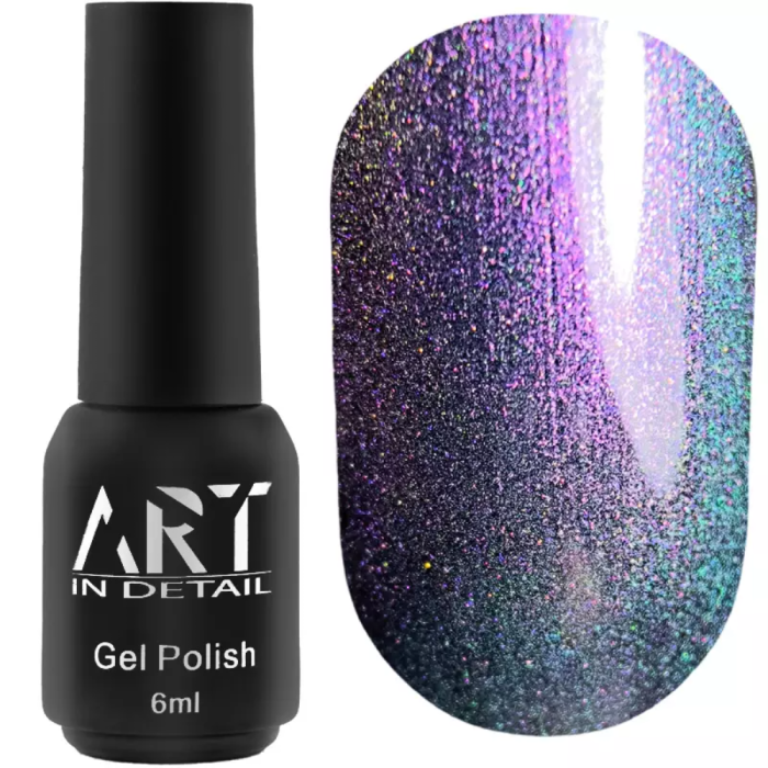 Гель-лак кошачий глаз ART Galaxy Cat №GC001, сиренево-бирюзовый, 6 мл