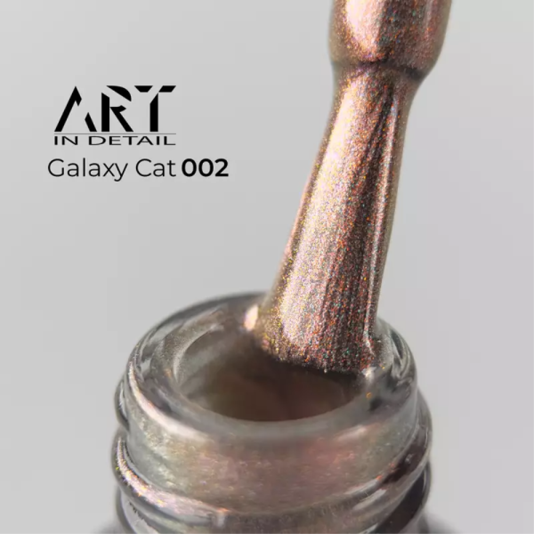 Гель-лак котяче око ART Galaxy Cat №GC002, золотисто-червоний, 6 мл