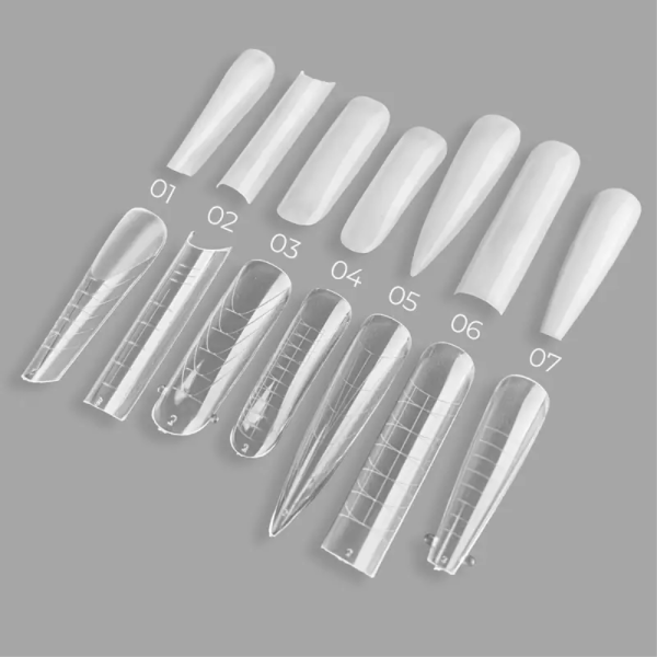 ART Dual Nail Forms, Type 01 - багаторазові верхні форми, кофін, 120 шт.