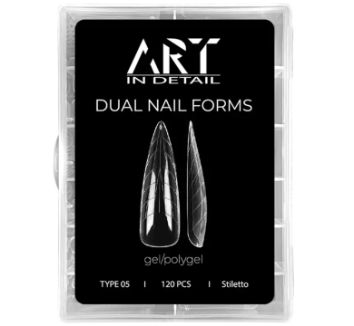 ART Dual Nail Forms, Type 05 - многоразовые верхние формы, стилет, 120 шт.