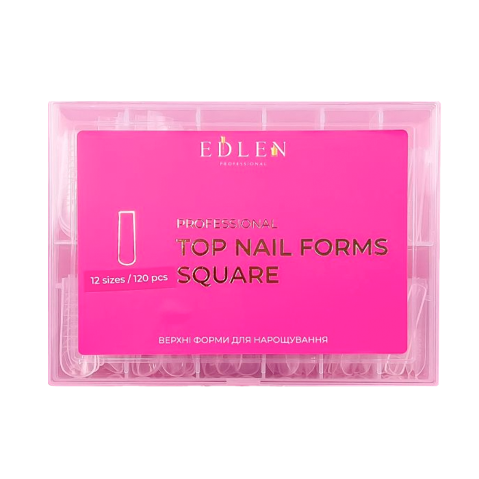 Edlen Professional Top Nail Forms Square - верхні форми, квадрат, 120 шт.