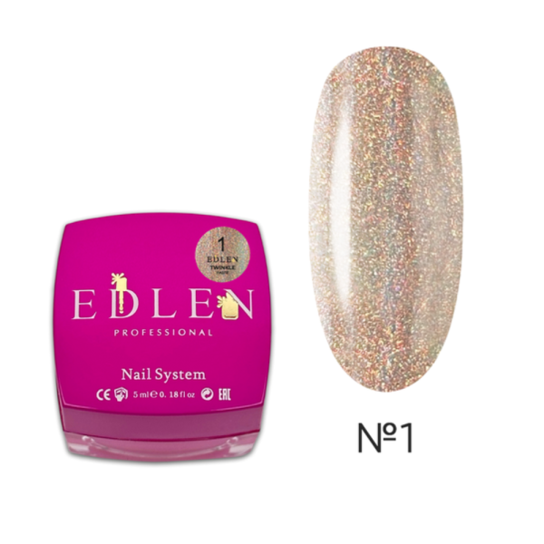 Edlen Twinkle Paste №01 - паста для дизайну нігтів, оранжево-золота, 5 мл
