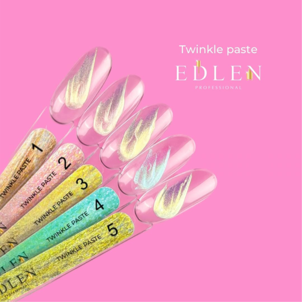 Edlen Twinkle Paste №01 - паста для дизайну нігтів, оранжево-золота, 5 мл
