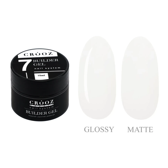 Crooz One-Phase Builder Gel №07 Milk - гель для наращивания, молочный, 15 мл