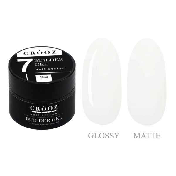 Crooz One-Phase Builder Gel №07 Milk - гель для наращивания, молочный, 30 мл
