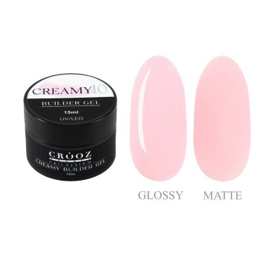 Crooz Creamy Builder Gel №10 - гель для нарощування, світло-рожевий, 15 мл