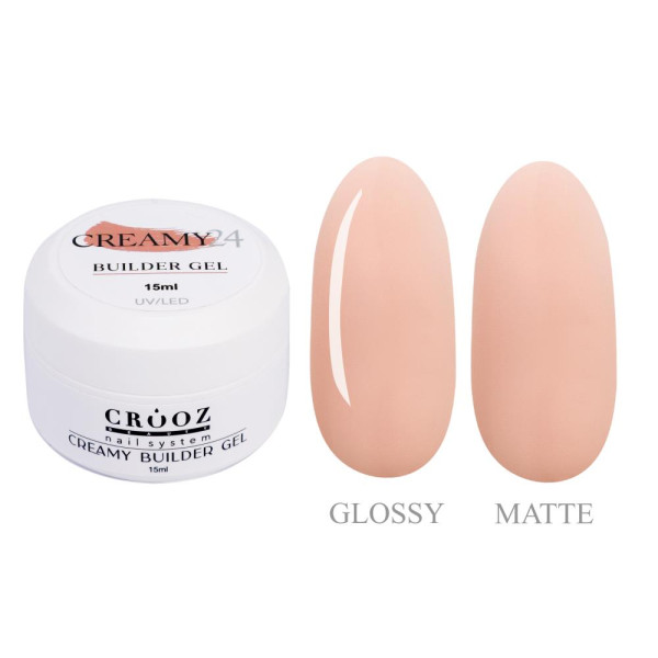 Crooz Creamy Builder Gel №24 - гель для наращивания, капучино, 15 мл