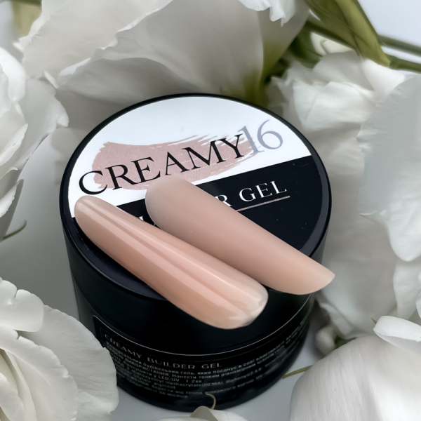 Crooz Creamy Builder Gel №16 - гель для наращивания, нюдово-бежевый, 30 мл