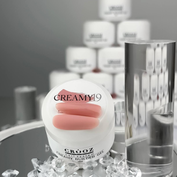 Crooz Creamy Builder Gel №18 - гель для наращивания, бежево-розовый, 30 мл