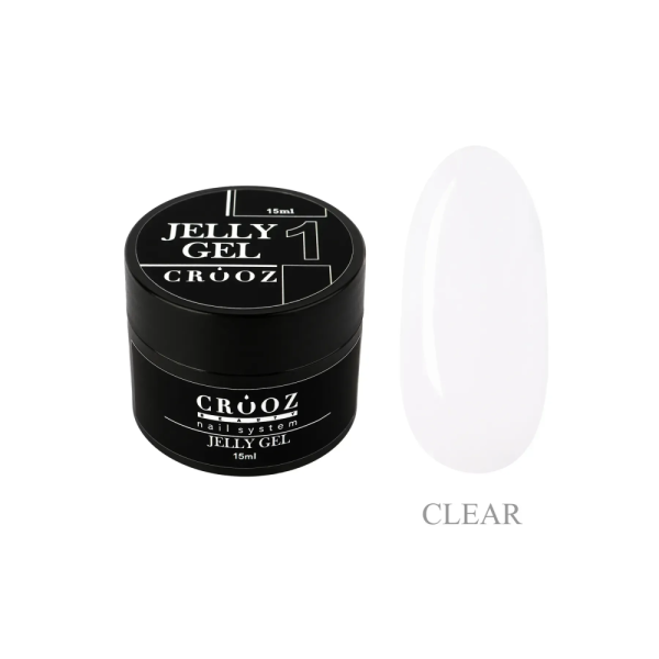 Crooz Jelly Gel №01 - гель-желе для наращивания, прозрачный, 15 мл