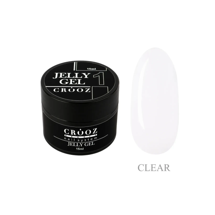 Crooz Jelly Gel №01 - гель-желе для наращивания, прозрачный, 15 мл