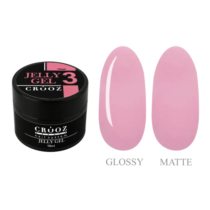Crooz Jelly Gel №03 - гель-желе для наращивания, ярко-розовый, 15 мл